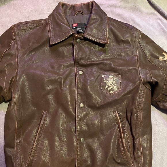 Diesel On Tour Leather Bomber Jacket